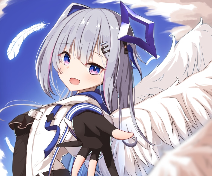 Amane Kanata from Hololive with Angel Wings