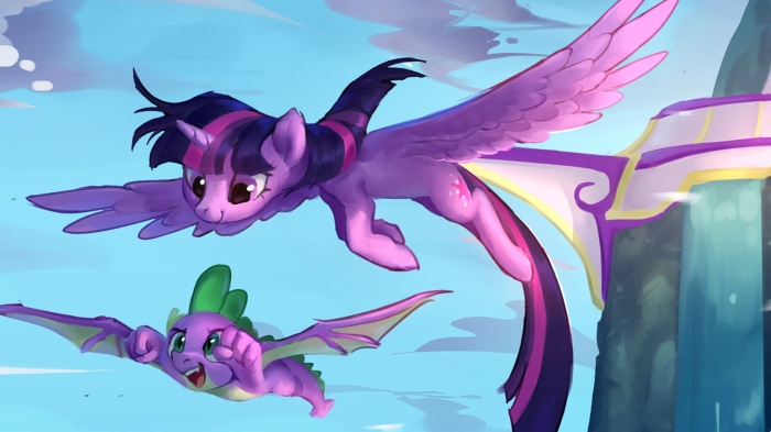 Twilight Sparkle and Spike from My Little Pony