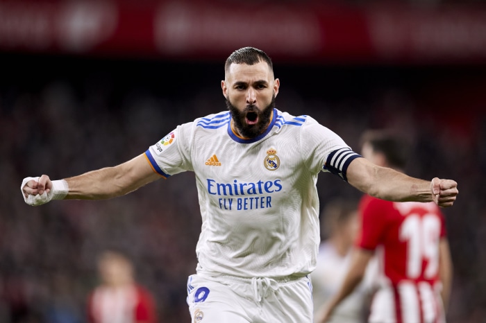 Karim Benzema celebrating a goal