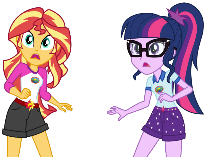 Sunset Shimmer and Sci-Twi from My Little Pony: Equestria Girls