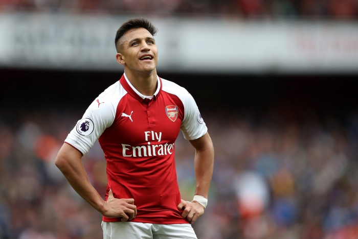 Alexis Sanchez in Arsenal football kit