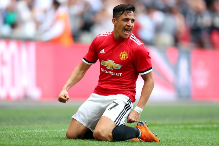 Alexis Sanchez in Manchester United kit