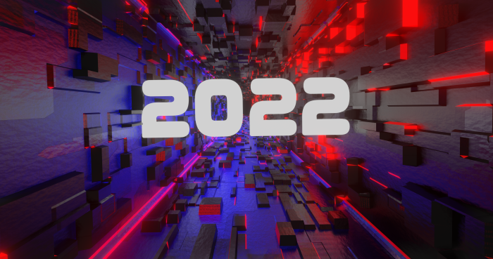 Happy New Year 2022 abstract digital art