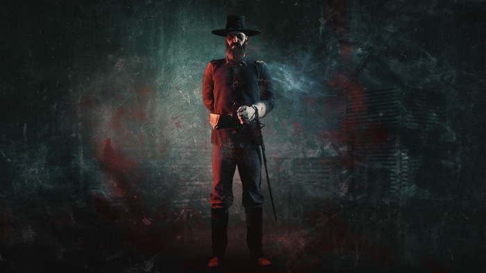 Man in Civil War Uniform with Sword