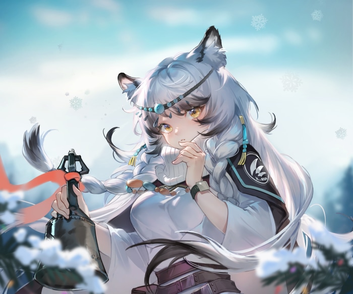 Pramanix from Arknights in Winter