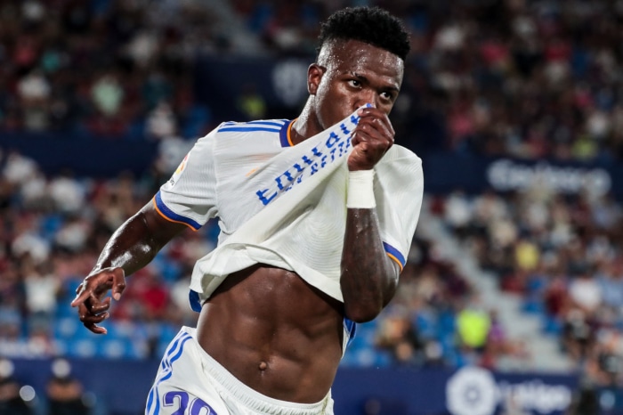 Vinícius Júnior celebrating a goal