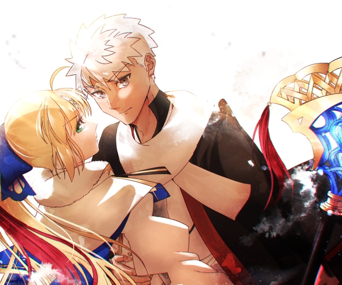 Sengo Muramasa and Saber from Fate/Grand Order
