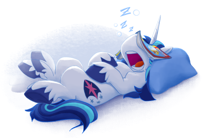 Shining Armor from My Little Pony sleeping