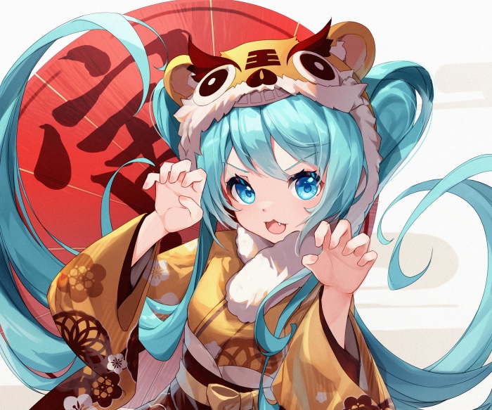 Hatsune Miku in tiger costume