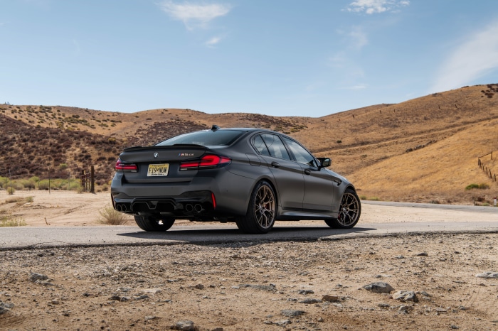 BMW M5 CS Sedan in Desert Landscape