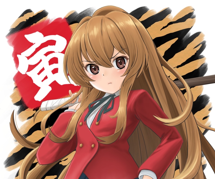 Taiga Aisaka from Toradora! with Tiger Stripes