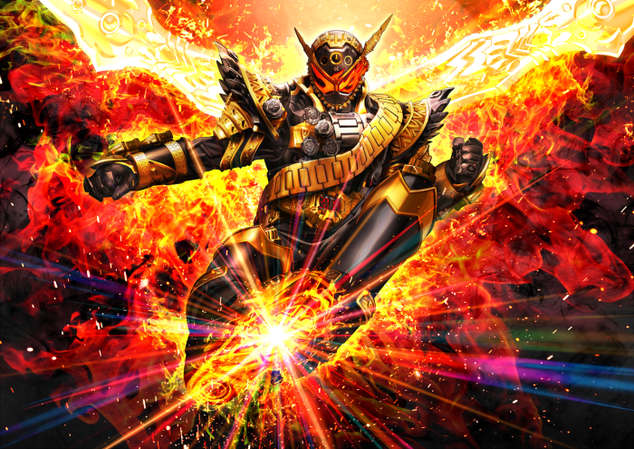 Kamen Rider in fiery attack
