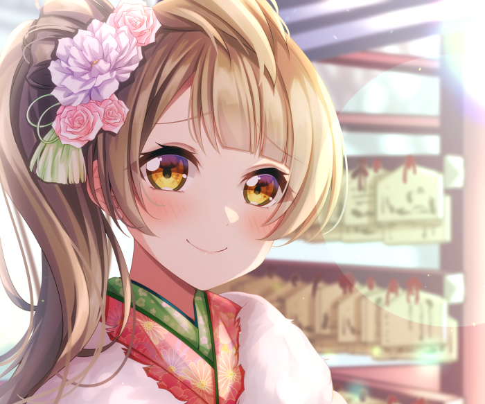 Kotori Minami from Love Live! in kimono
