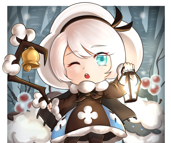 Cotton Cookie from Cookie Run: Kingdom in winter