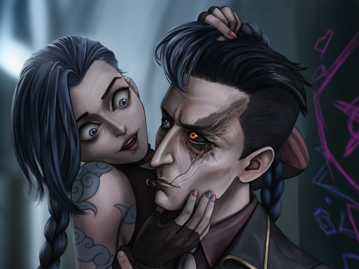 Jinx and Silco from Arcane