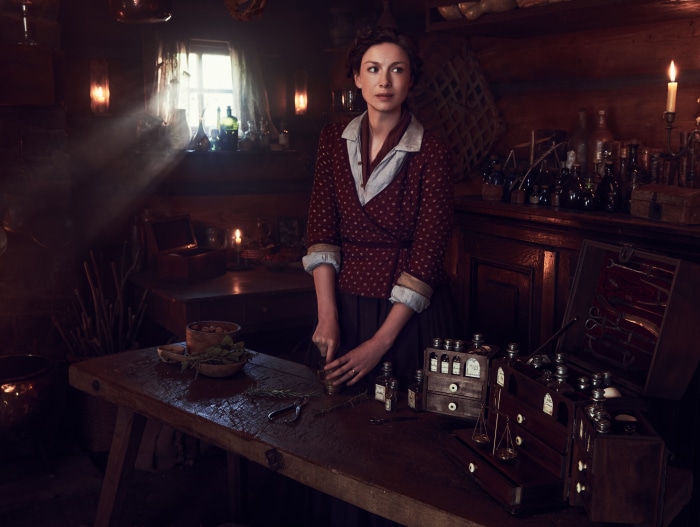 Claire Fraser from Outlander in a workshop