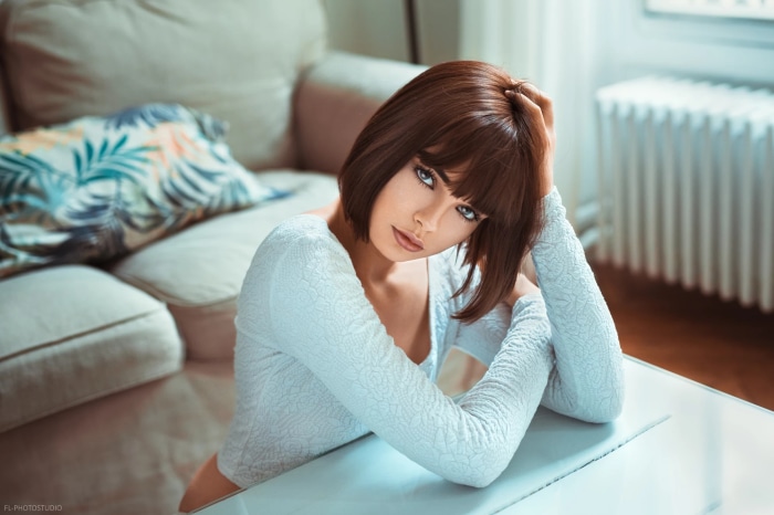 Marie Grippon with Short Hair in Soft Lighting