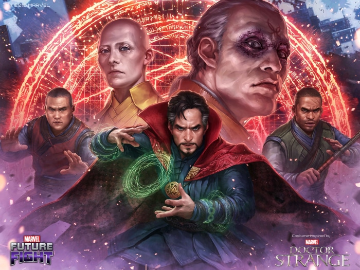 Doctor Strange and allies from Marvel Future Fight