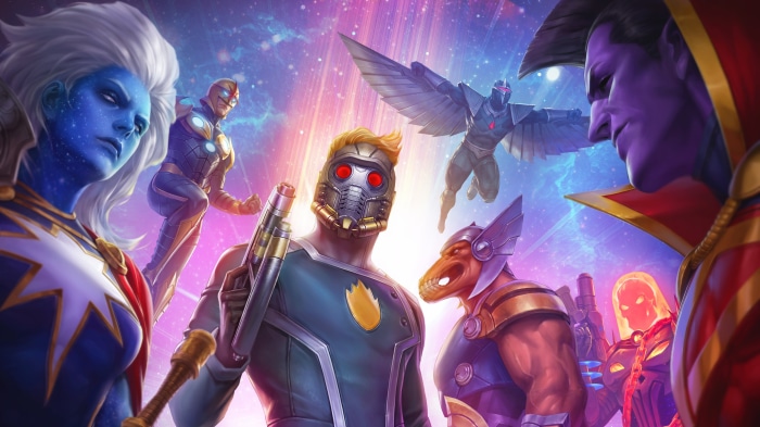 Guardians of the Galaxy and other Marvel characters in Marvel: Future Fight 4K