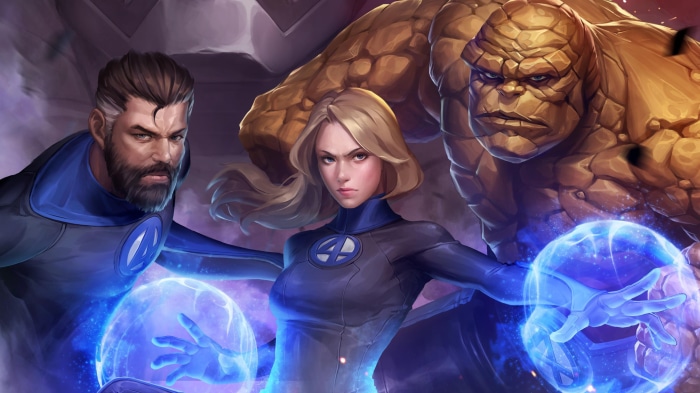 Mister Fantastic, Invisible Woman, and The Thing from Fantastic Four