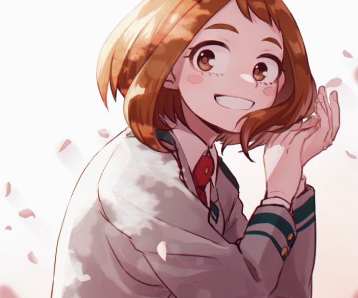 Ochako Uraraka from My Hero Academia Smiling