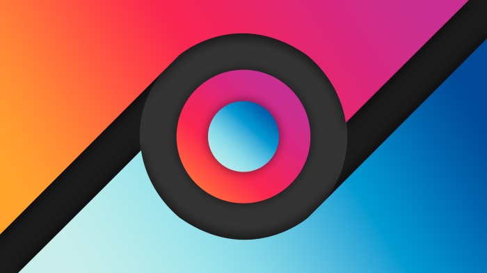 Abstract gradient circles and shapes