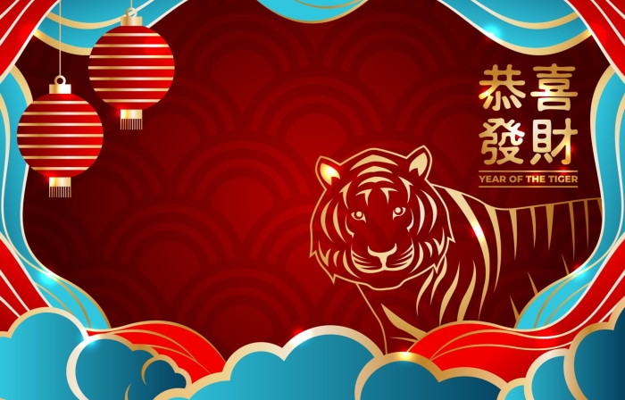 Year of the Tiger Chinese New Year Greeting