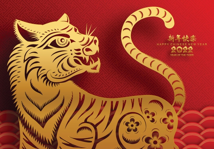 Golden Tiger Chinese New Year 2022