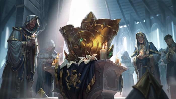 League of Legends characters in a religious ceremony