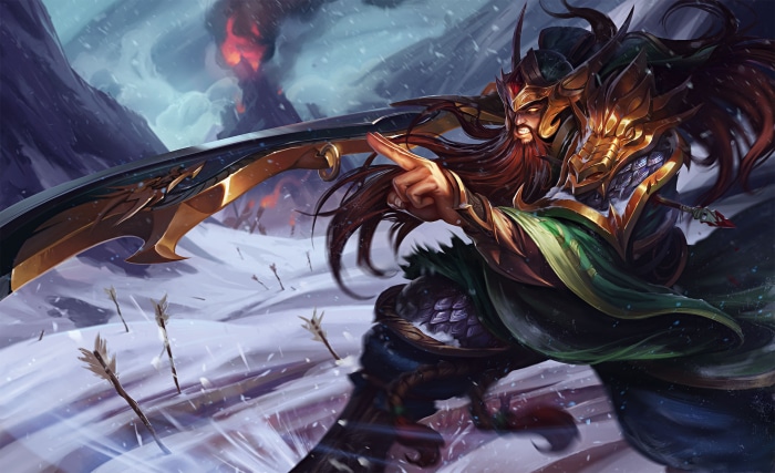 Tryndamere from League of Legends with a sword