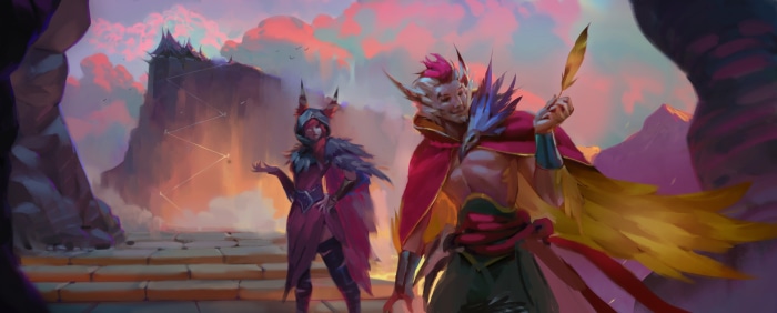 Xayah and Rakan from League of Legends