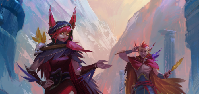 Xayah and Rakan from League of Legends 4K