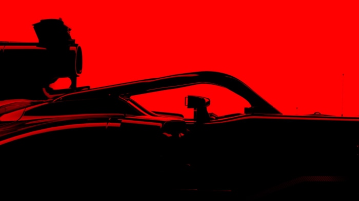 Formula 1 car silhouette
