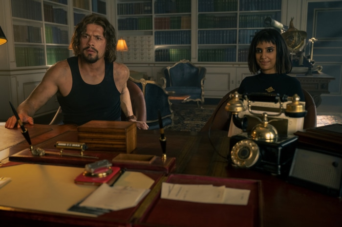 Diego Hargreeves and Lila Pitts in a study