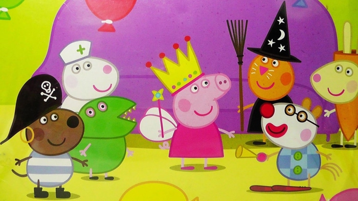 Peppa Pig characters in costumes