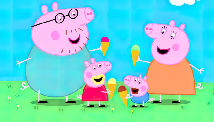 Peppa Pig Family Eating Ice Cream