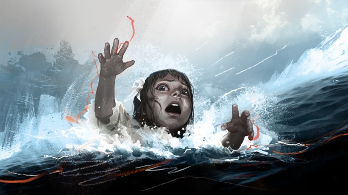 Annie from League of Legends drowning