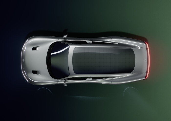 Mercedes-Benz Vision EQXX electric car, top view