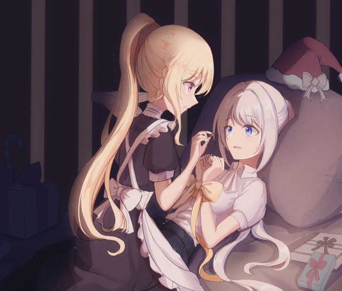 Momoko Togame and Mitama Yakumo from Magia Record