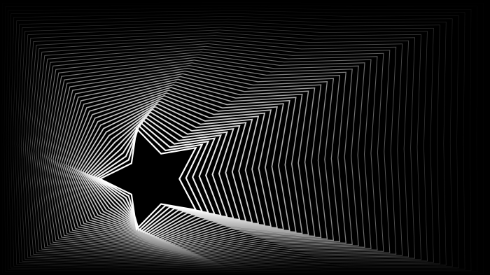 Abstract Star Pattern Black and White