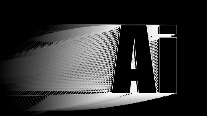 Abstract AI text effect