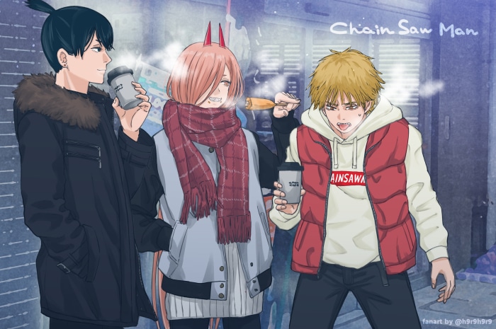 Chainsaw Man Characters Denji Power and Aki