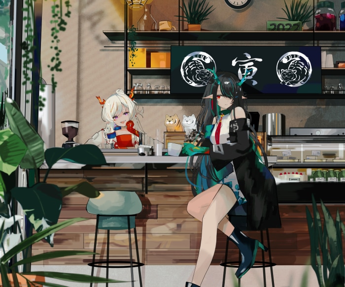 Nian and Dusk from Arknights 4K