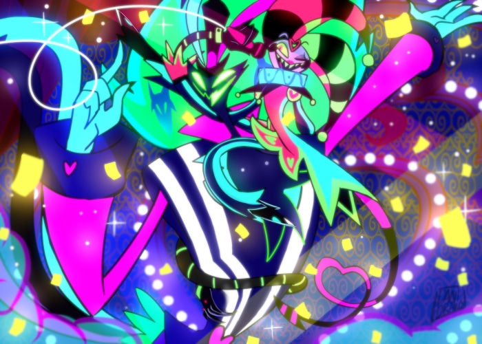 Fizzarolli and Asmodeus from Helluva Boss