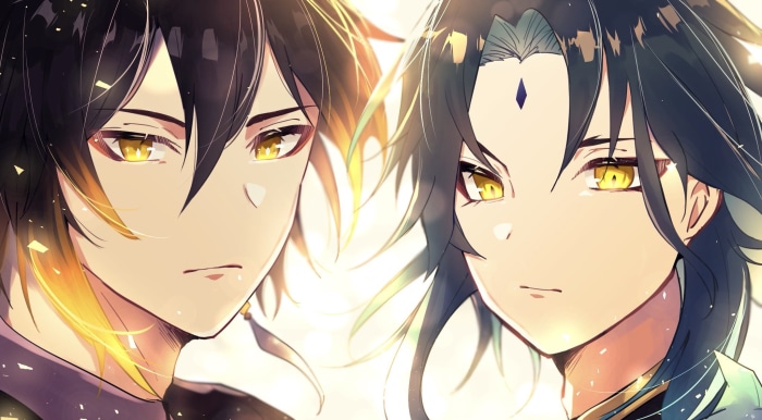 Zhongli and Xiao from Genshin Impact