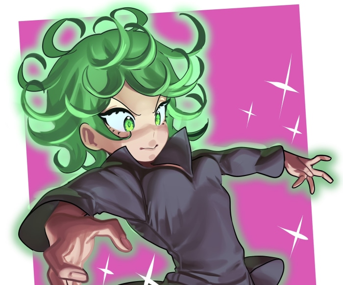Tatsumaki from One-Punch Man in a dynamic pose