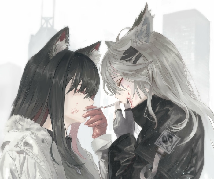 Texas and Lappland from Arknights 4K