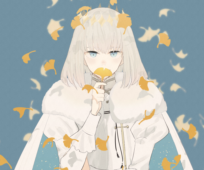 Oberon from Fate/Grand Order with Ginkgo Leaves