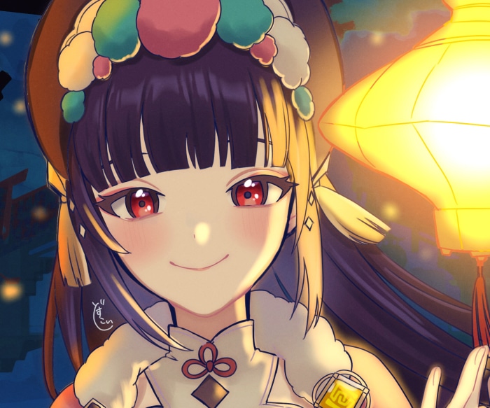 Yun Jin from Genshin Impact holding a lantern