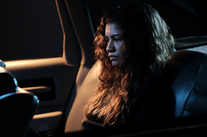 Rue Bennett from Euphoria in a car